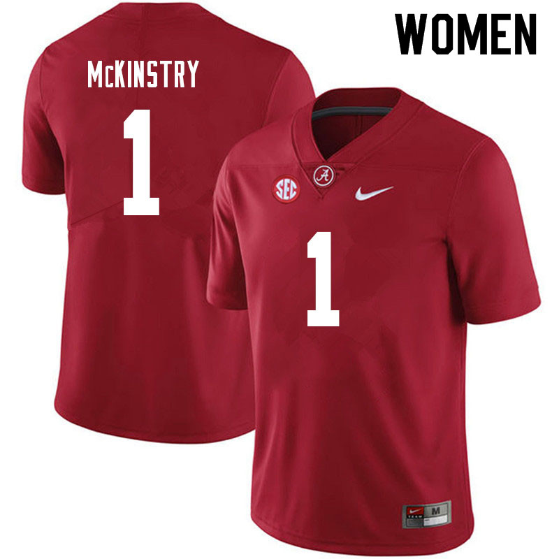 Alabama Crimson Tide Women's Ga'Quincy McKinstry #1 Crimson NCAA Nike Authentic Stitched 2021 College Football Jersey OI16V65WQ